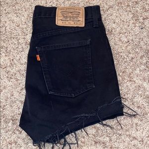 Levi Black Denim Shorts